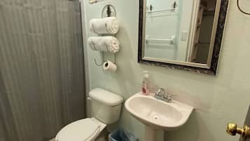 Casa, 2 habitaciones, con acceso para personas discapacitadas, patio | Amenidades de baño