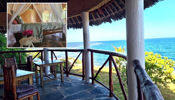 Balcony - Room in Guest Room - Eagle Suite 38m2 in Villa 560 m2, Indian Ocean View (Shimoni)