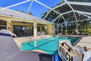 A heated pool