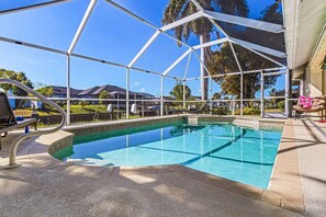 Una piscina riscaldata