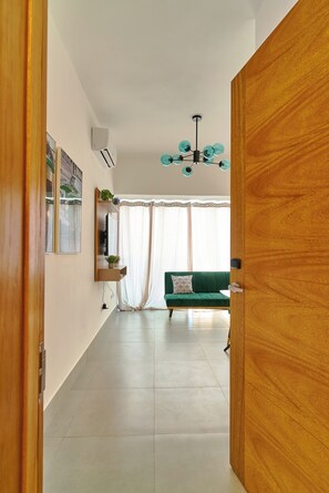 Apartamento luxo | Área de estar | Smart TV