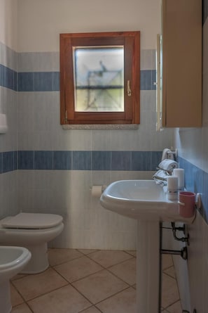 Appartement, 1 chambre, balcon, vue sur le jardin | Commodités de la salle de bain