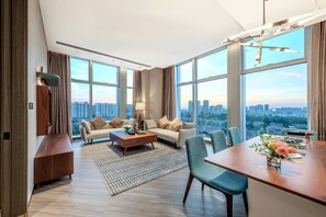 Living area - Shan Zhi Ye Serviced Apartment Hotel - Houjie Wanda Plaza Liaoxia Subway Station (Dongguan)
