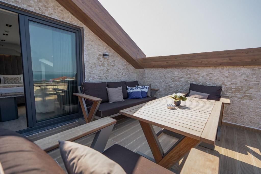 Chambre Double Panoramique, vue mer | Terrasse/Patio