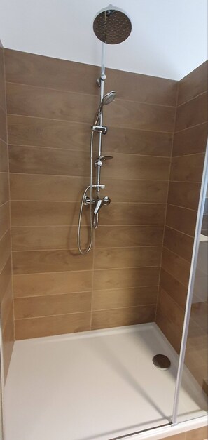 Apartment, 1 Bedroom, Balcony | Bathroom shower