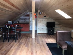 公寓, 1 間臥室, 露台, 花園景 | 客廳