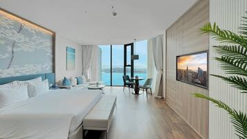 Kondominium Eksekutif | Seprai premium, selimut bulu angsa, dan tempat tidur Select Comfort