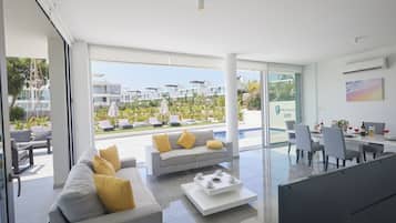 Bungalow, 3 kamar tidur, kolam renang pribadi, pemandangan kebun | Interior