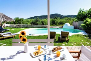 Villa, 3 Bedrooms, Private Pool, Garden View | Outdoor dining - Mysigt Villa - Next To Platanias, 2min From Beach (Platanias)