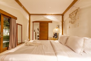 Villa Deluxe, 5 habitaciones, alberca privada, vista a la alberca | 5 habitaciones y ropa de cama de alta calidad 