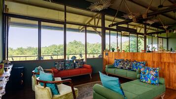 Breakfast, lunch, dinner served; Indian cuisine, garden views