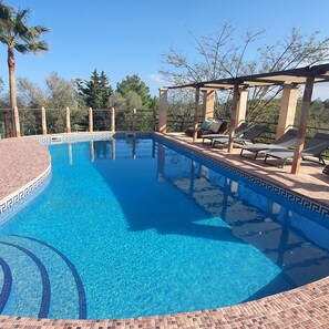 Pool - Holiday Home "Es Colomer" with Mountain View, Shared Pool & Wi-Fi (Petra)