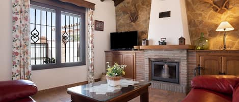 TV, fireplace, stereo