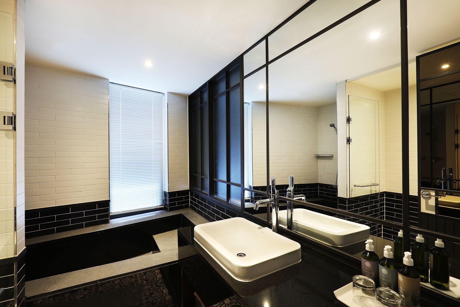 premier suite room (complimentary pool access for 2) | bathroom | designer toiletries, hair dryer, bathrobes, slippers