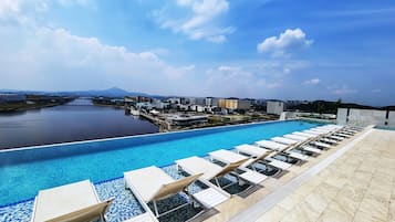 Indoor pool, seasonal outdoor pool