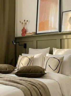 1 habitación, tabla de planchar con plancha, wifi y ropa de cama 