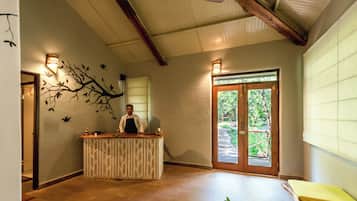 Behandlingsrum til par, deep tissue-massage, Ayurvedic-behandlinger