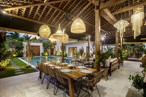 Deluxe Villa, Private Pool, Pool View | Dining room - Villa Nabi by Alfred in Bali (Seminyak)