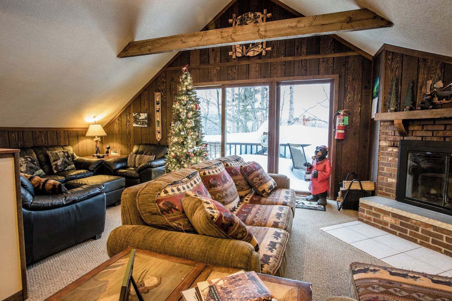 TV, fireplace, video games, stereo