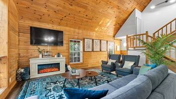 Smart TV, fireplace, table football, offices