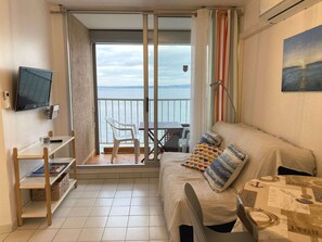 TV - Renovated T2 with parking, air conditioning in Balaruc-les-Bains (Balaruc-les-Bains)