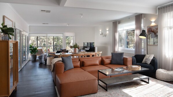 Smart TV, fireplace