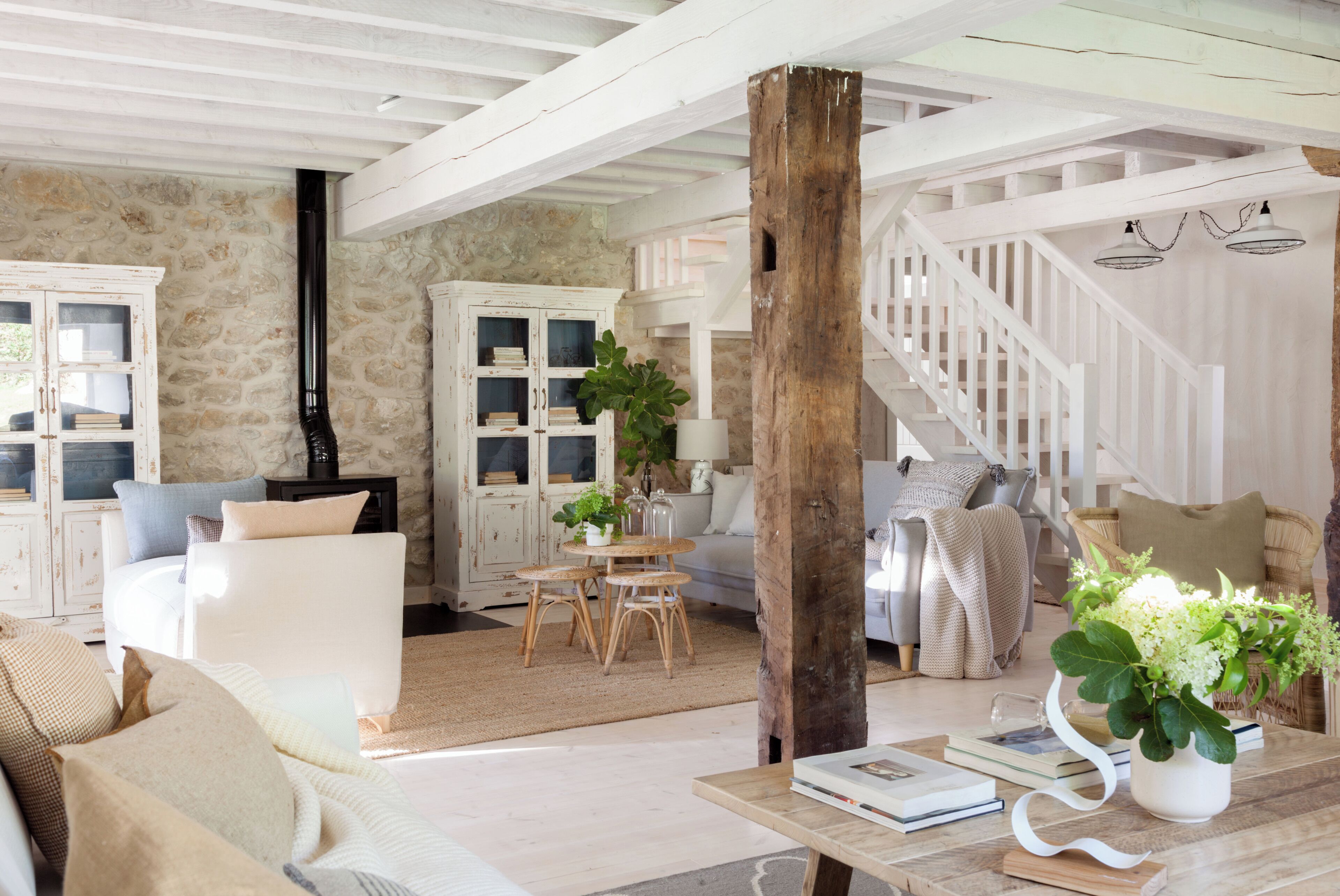 Televisión, chimenea