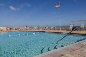 A heated pool