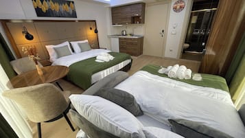 1 quarto, camas com colchões pillow-top, cofres nos quartos