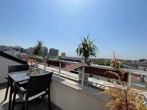 Panorama penthouse, uitzicht op stad | Terras