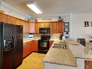 Microwave, oven, stovetop, dishwasher