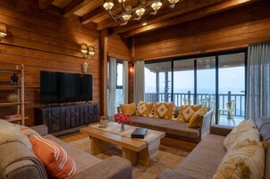 奢华别墅, 2 间卧室 | 起居区 | 壁炉