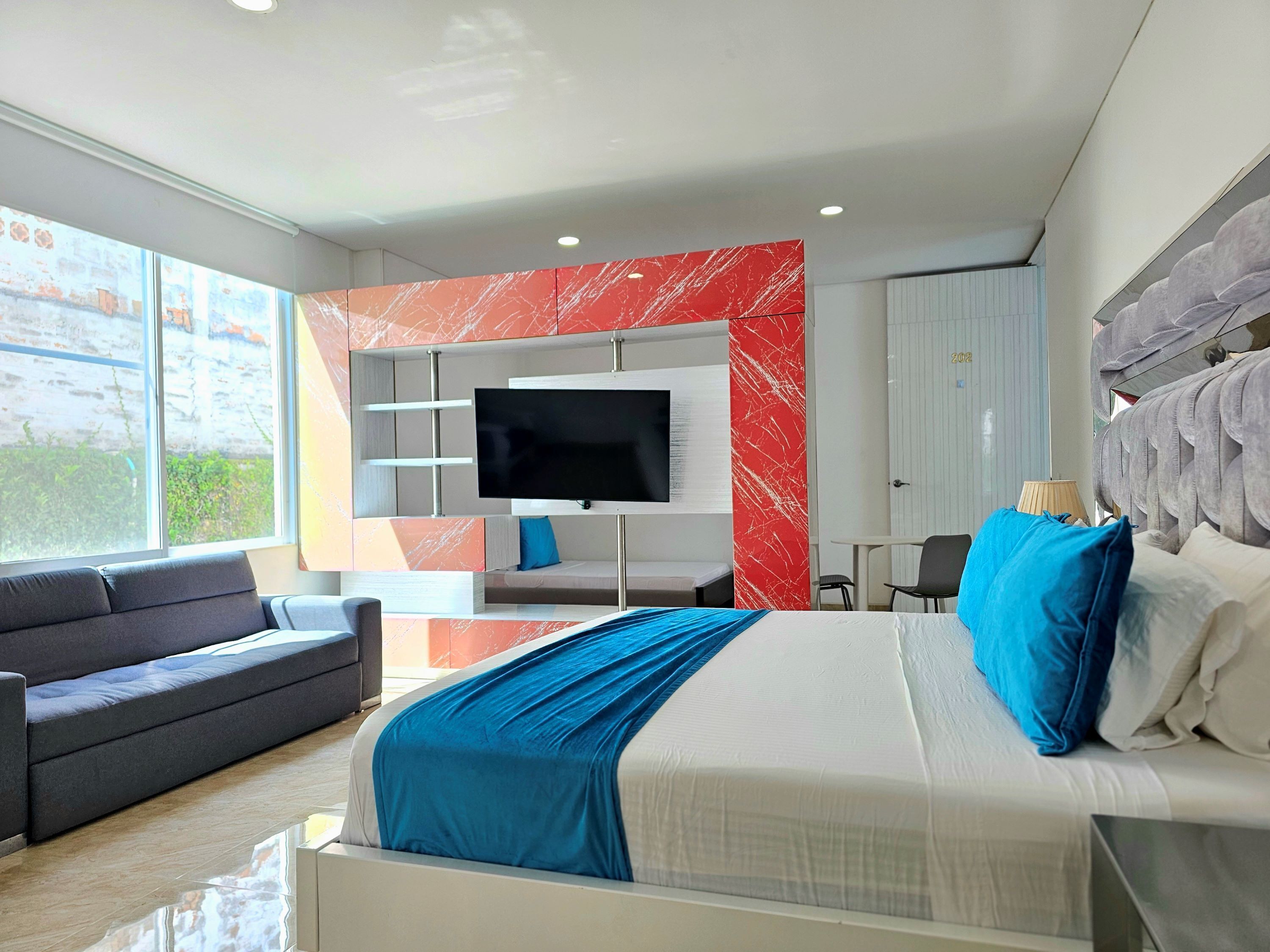 1 habitación, ropa de cama de alta calidad y minibar 