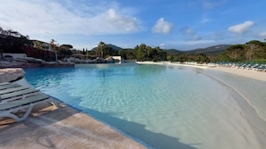 Outdoor pool, a heated pool