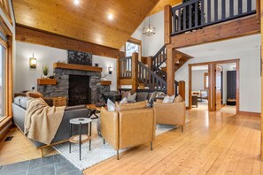 Smart TV, fireplace, video games