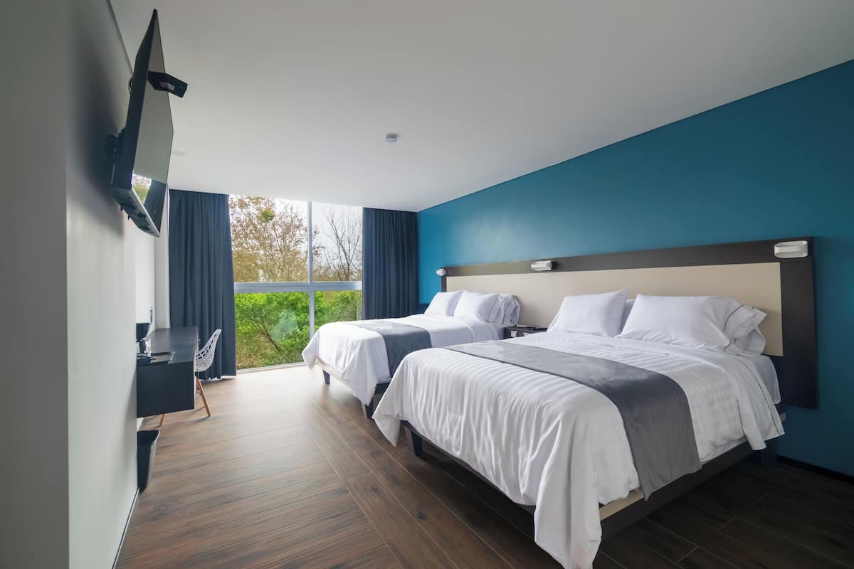 Premium bedding, down duvets, desk, iron/ironing board
