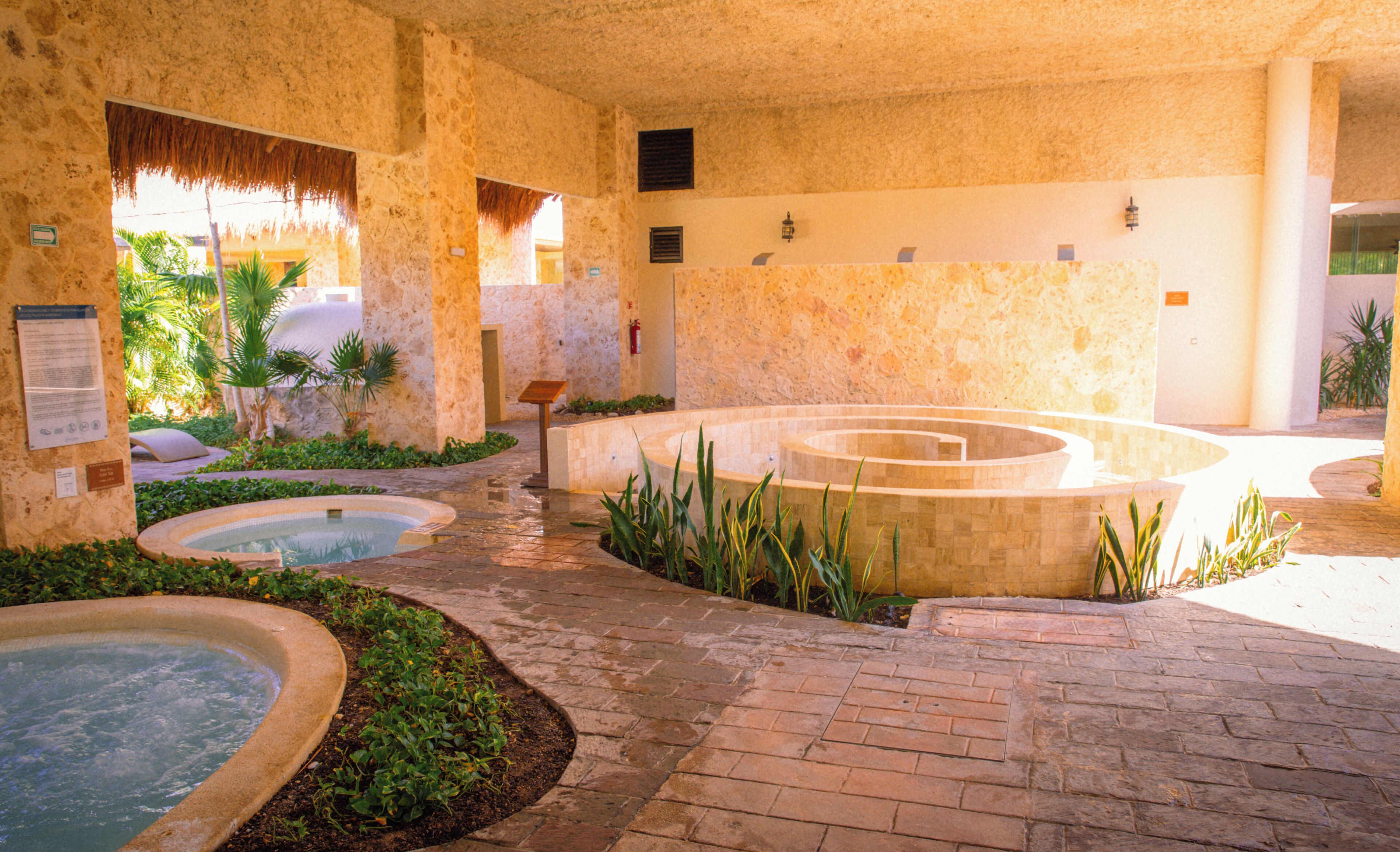 Sauna, steam room, body treatments, beach massages, body scrubs, facials