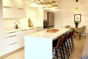 Private kitchen - Full SEA VIEW On The BEACH 3BR - Luxury Apartment (HAIFA DISTRIC)