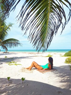 Sun loungers, beach towels