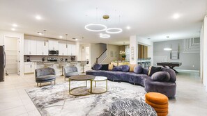 House, Multiple Beds, Pool Access (1571MCW Solara_01) | Living area - Villa Pool Spa Near Disney 9br 1571 (Kissimmee)