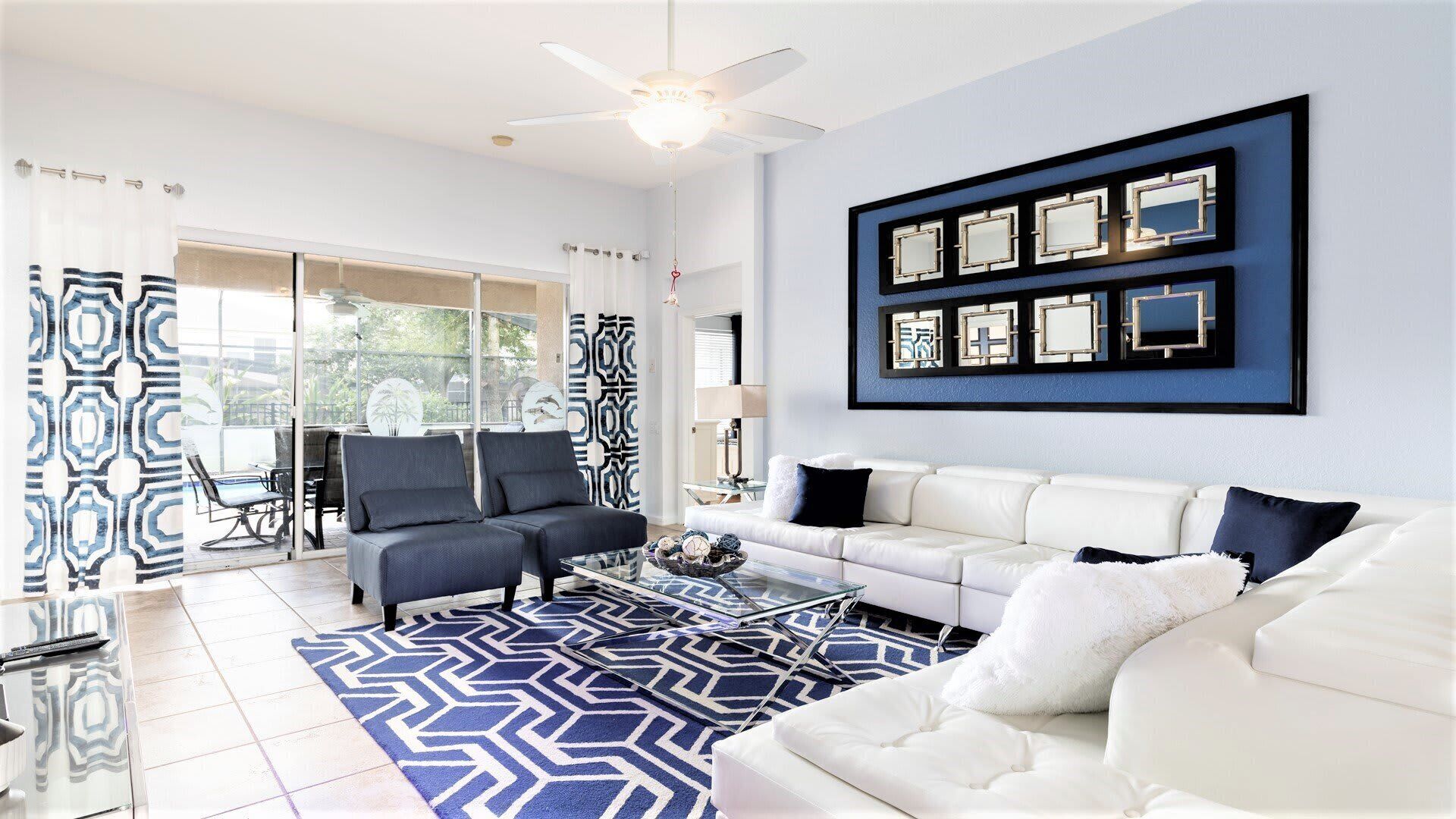 하우스, 침대(여러 개), 수영장 이용, 수영장 전망 (2622DV WH) | 거실 공간