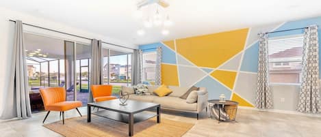 Casa, varias camas, acceso a la piscina (2114FM Solara) | Zona de estar