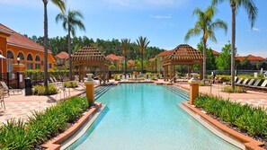 Pool - Lakeview Spacious 12br Themed Home Game/pool/spa (Kissimmee)