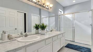 House, Multiple Beds, Pool Access, Pool View (7797BC WH) | Bathroom | Designer toiletries, towels, toilet paper