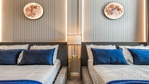 9 Schlafzimmer, individuell dekoriert, individuell eingerichtet