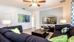 Maison, plusieurs lits, accÚs piscine, vue piscine (7793BC WH) | Coin séjour