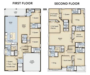 Floor plan - Spacious 12-bed Villa With Pool & Resort Amenities (Kissimmee)
