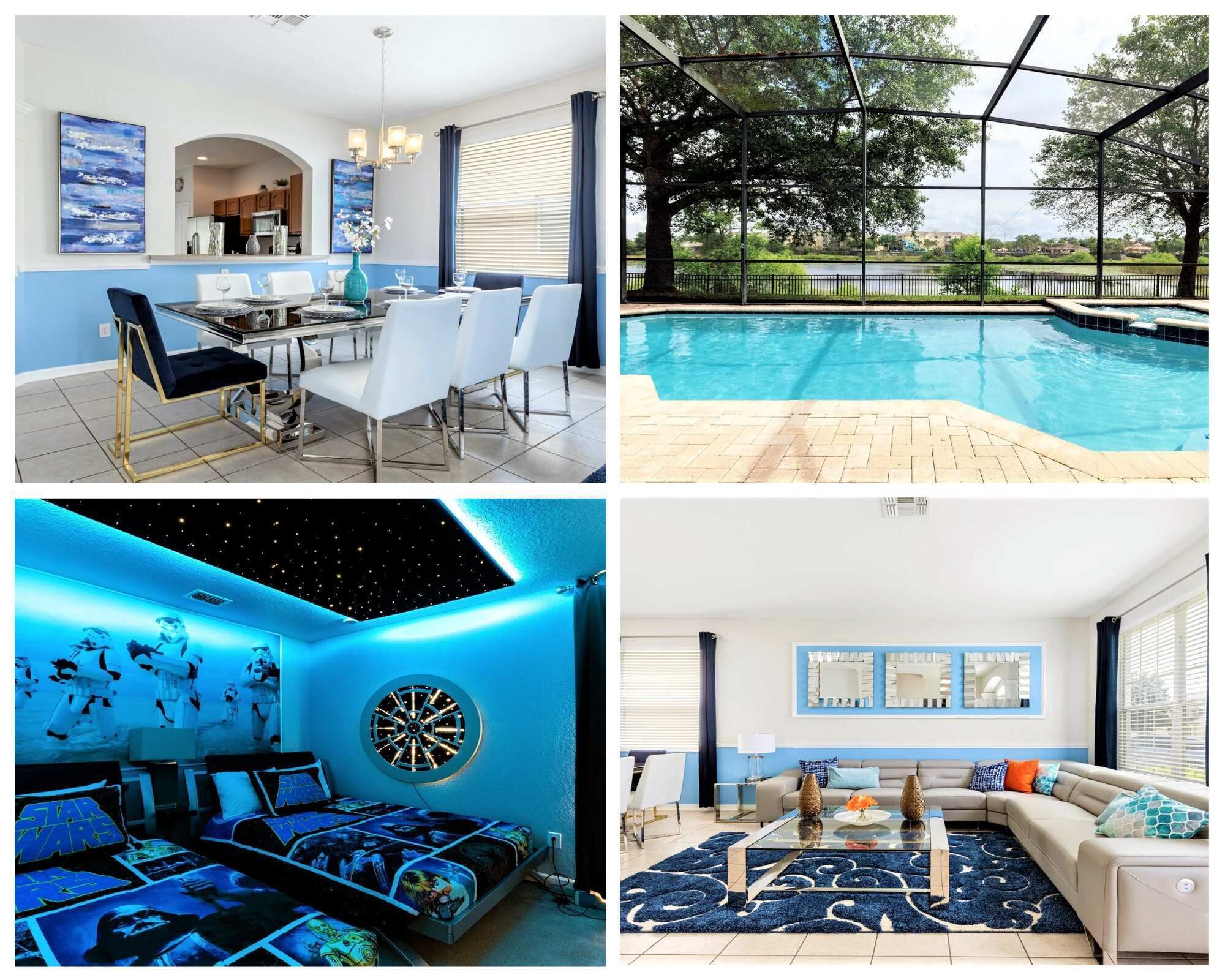 House, Multiple Beds, Pool Access, Pool View (2609DS WH)