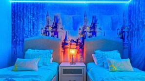 9 bedrooms, individually decorated, individually furnished, bed sheets