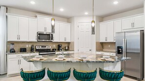 House, Multiple Beds, Pool Access (8915CBD Solara_01) | Private kitchen | Coffee/tea maker - Family Oasis With Themed Rooms & Private Pool (Kissimmee)